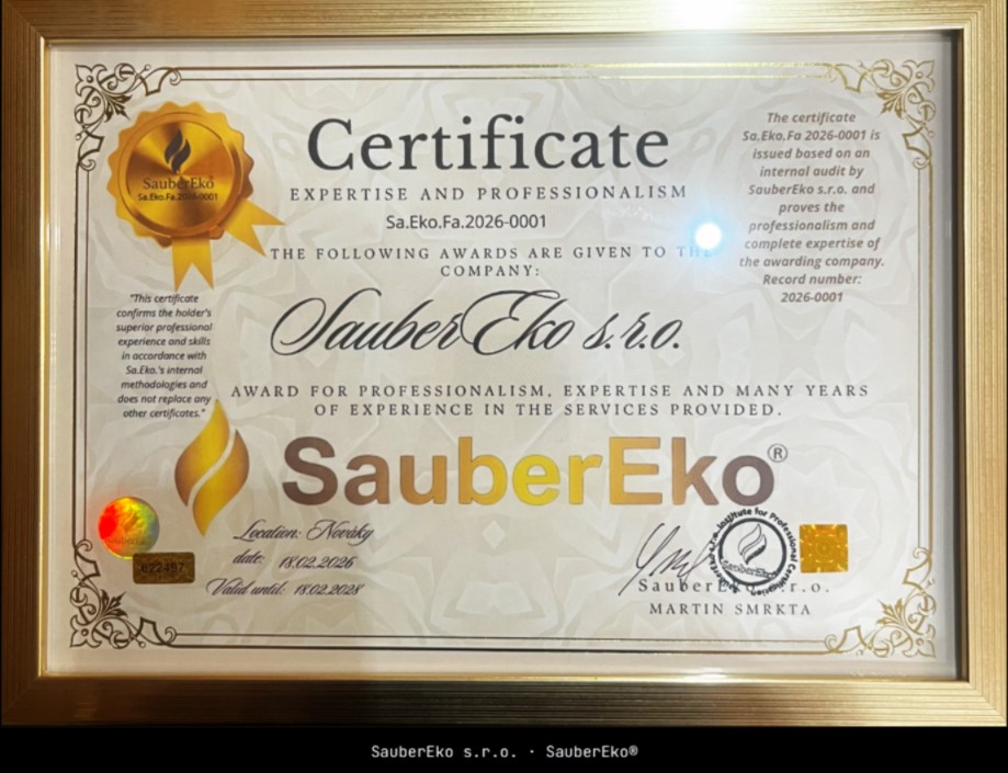 Certifikát Sa.Eko.Fa.2026-0001
